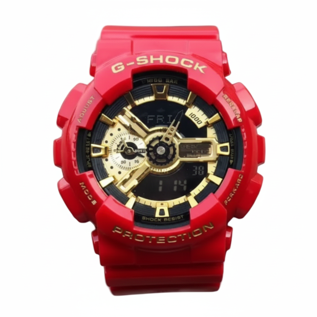 Red/black and gold