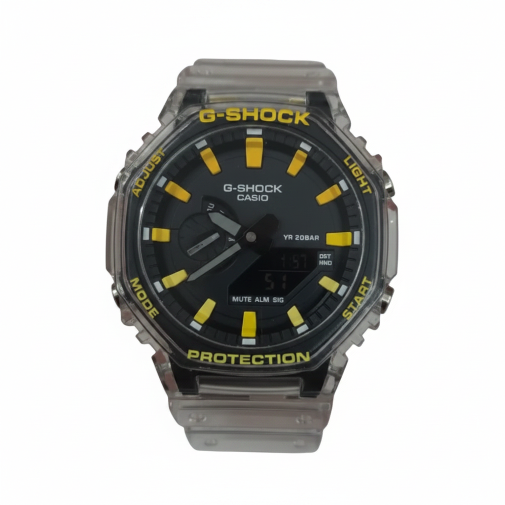 Clear/black and yellow