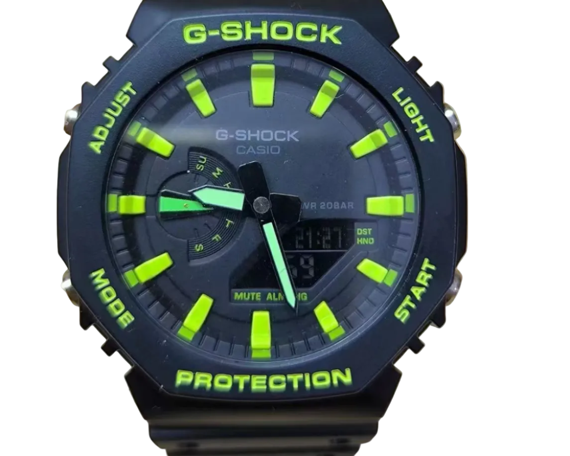 Black and neon green