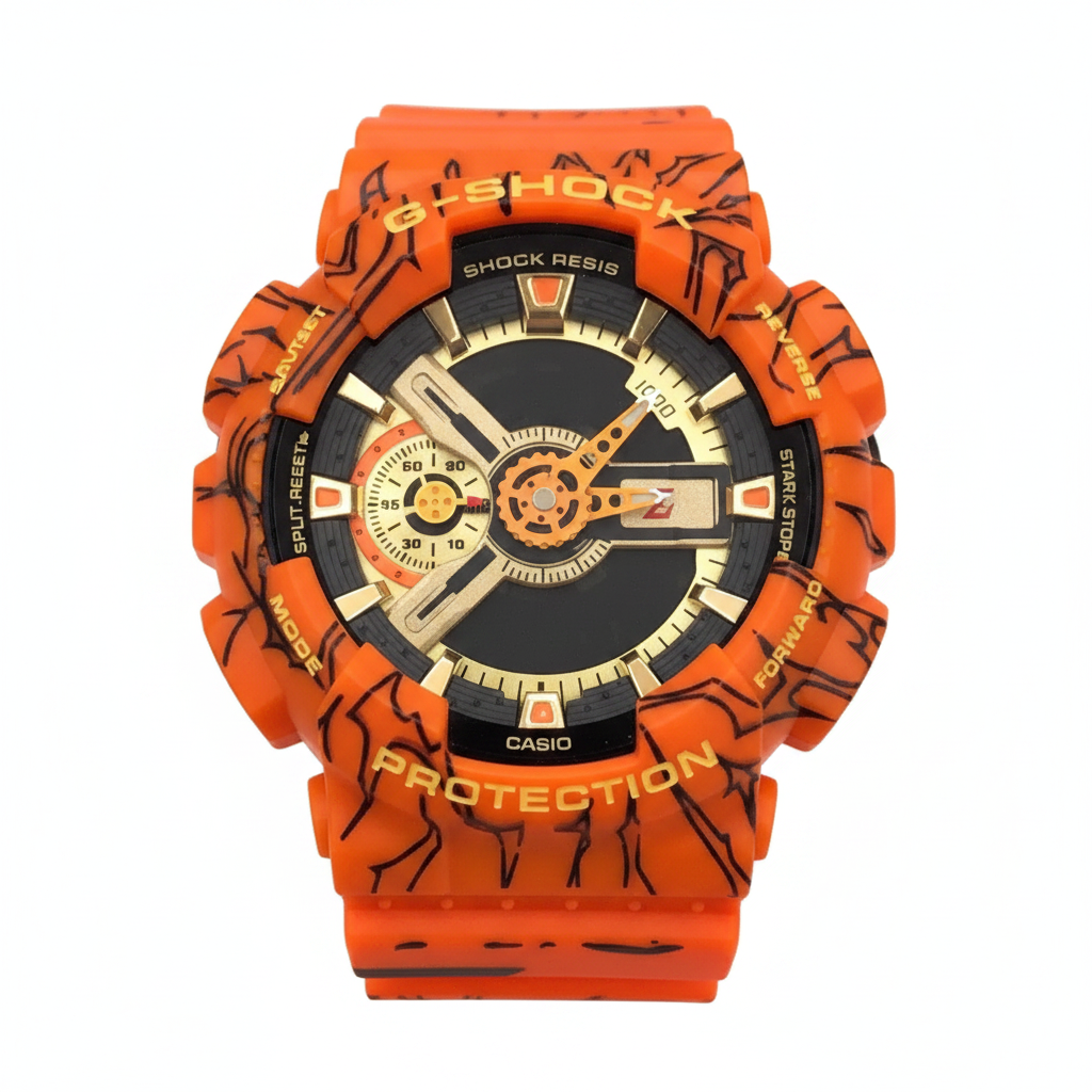 Orange/black camo
